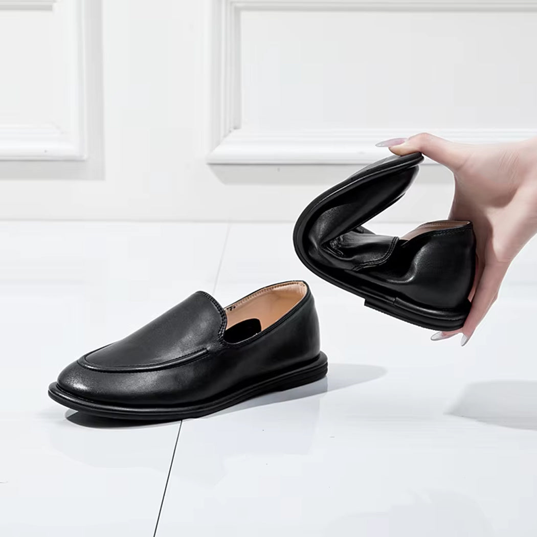 Mocassin slipper en cuir pour femme