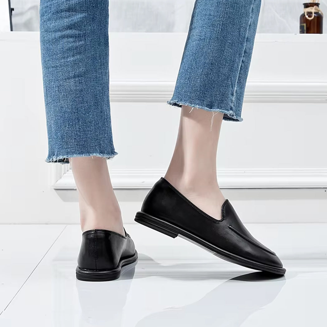 Mocassin slipper en cuir pour femme