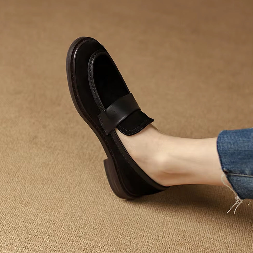 Mocassin classique en daim pour femme
