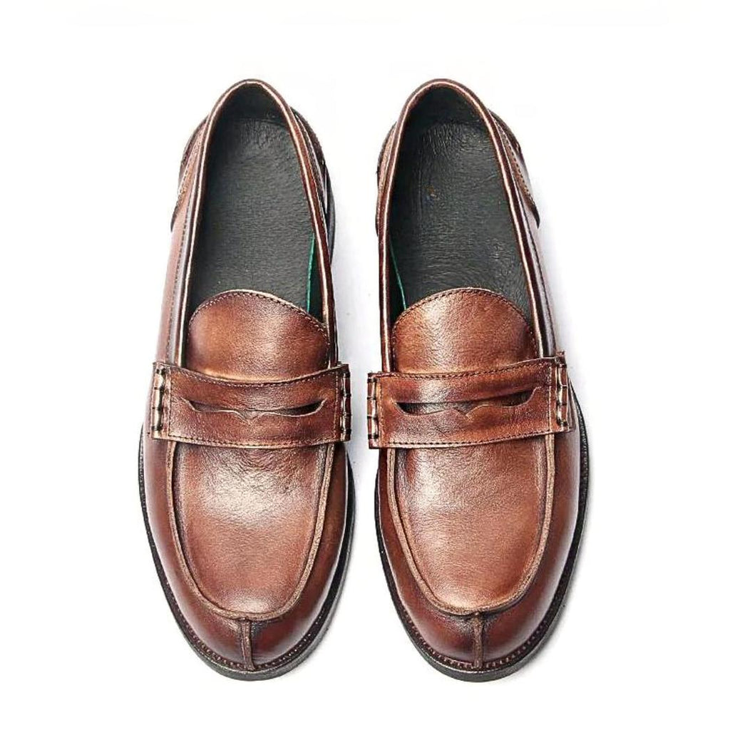 Mocassins en cuir véritable marron ou noir pour homme