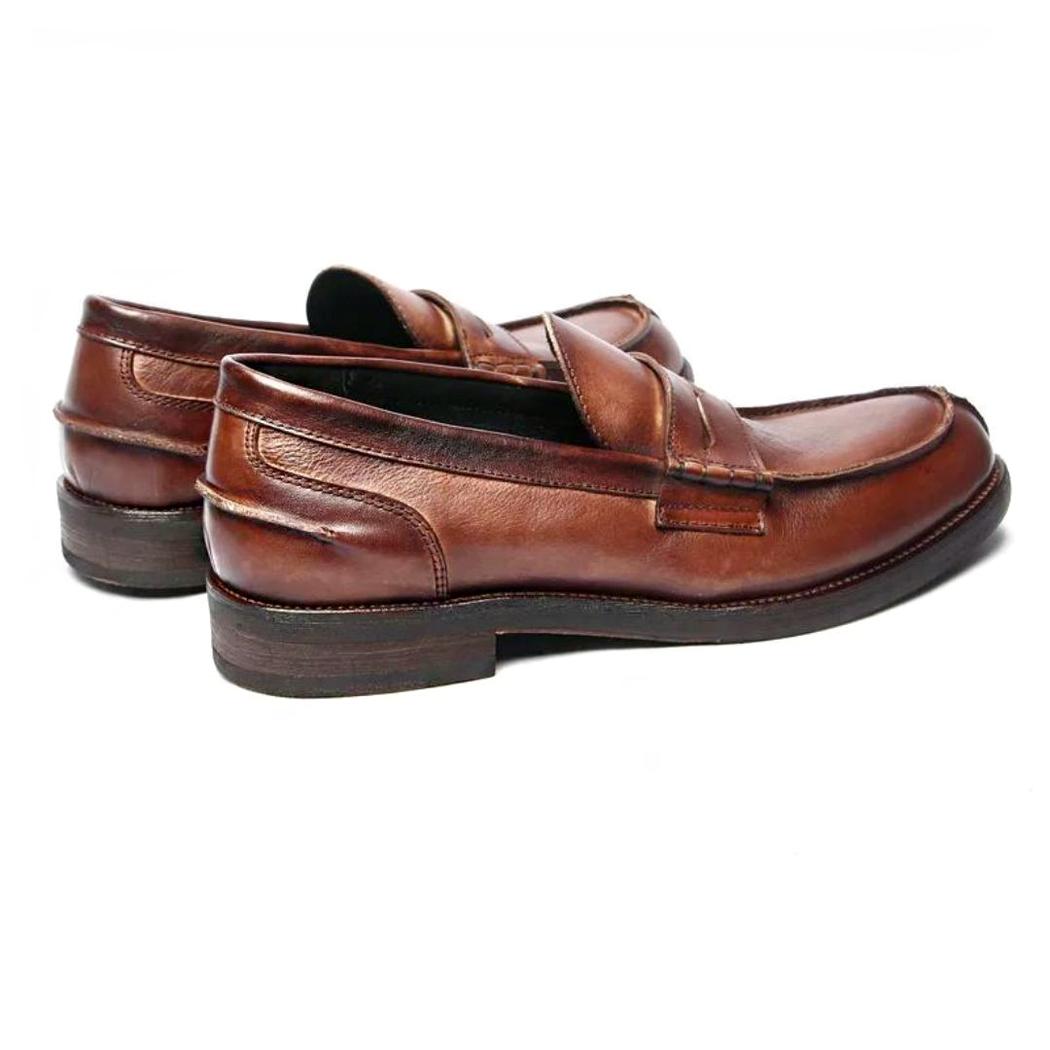 Mocassins en cuir véritable marron ou noir pour homme