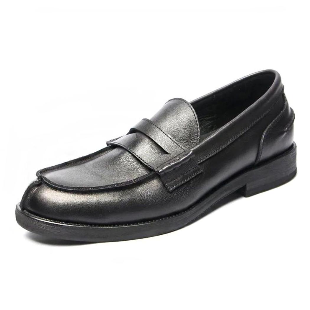 Mocassins en cuir véritable marron ou noir pour homme