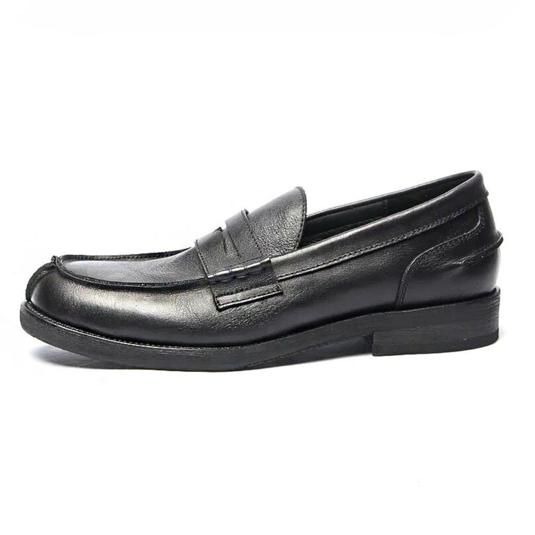 Mocassins en cuir véritable marron ou noir pour homme