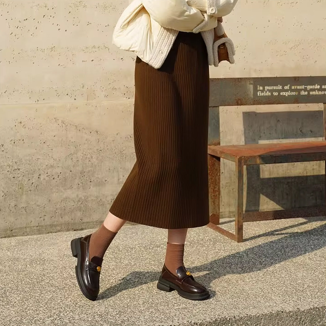 Mocassin plateforme détails fleur