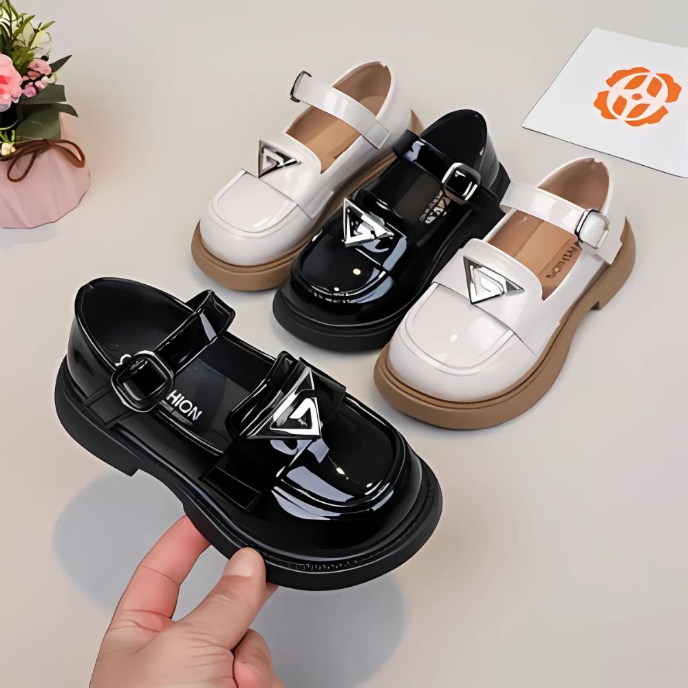 Mocassins brillants à bride pour fille
