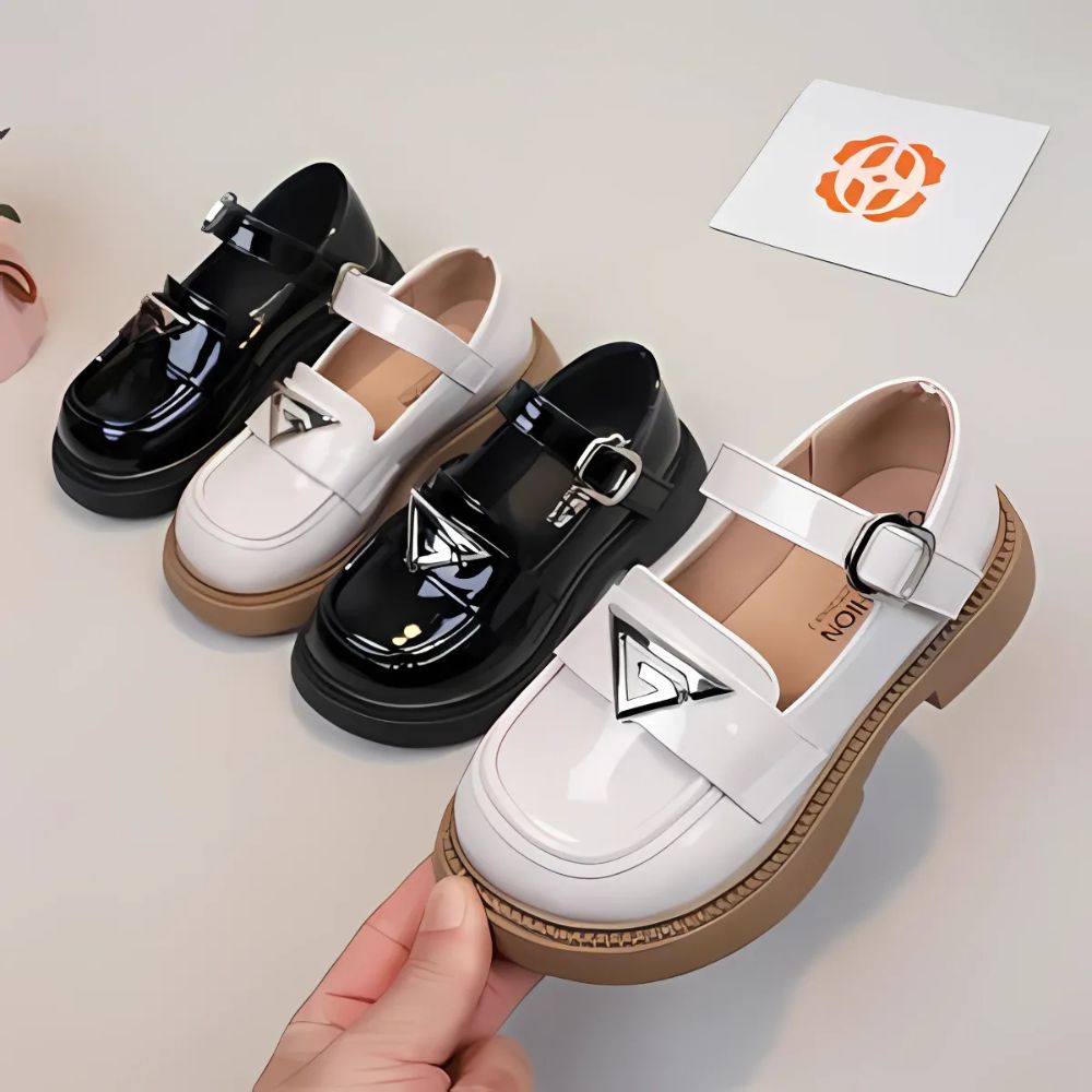Mocassins brillants à bride pour fille