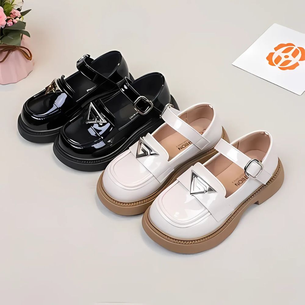 Mocassins brillants à bride pour fille