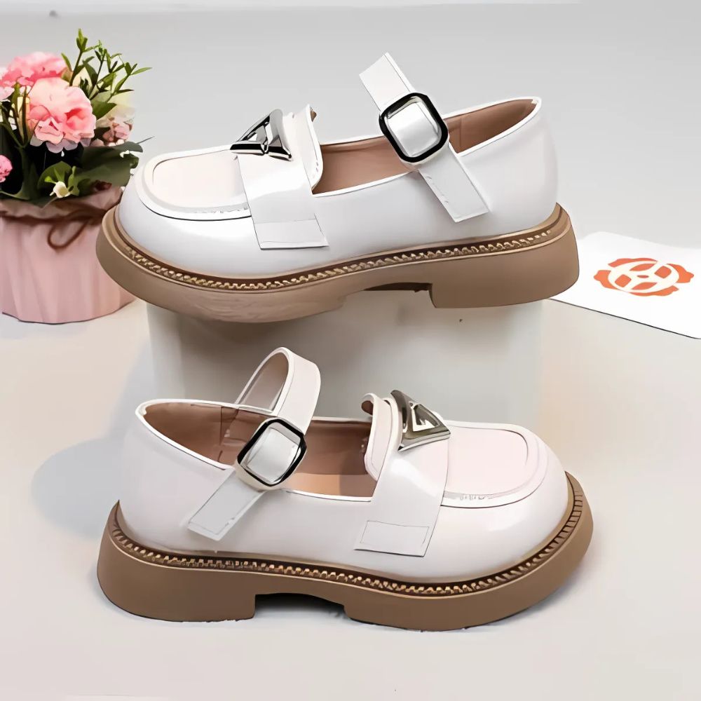 Mocassins brillants à bride pour fille