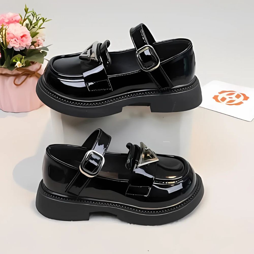 Mocassins brillants à bride pour fille