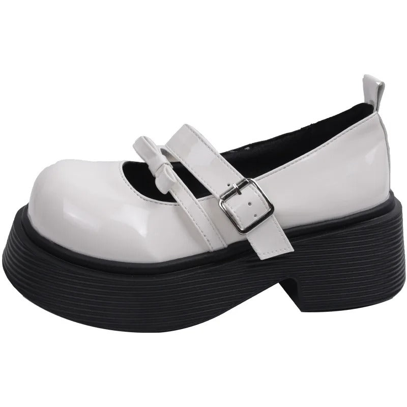 Mocassins Chunky Mary Jane plateforme avec double bride