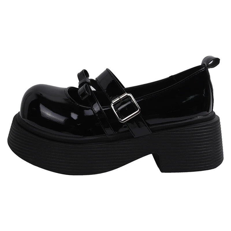 Mocassins Chunky Mary Jane plateforme avec double bride