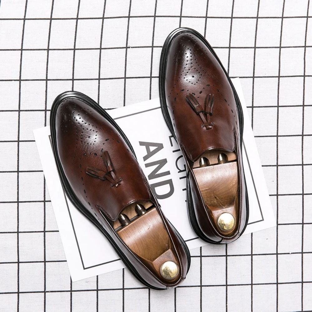 Mocassins classiques à glands pour homme