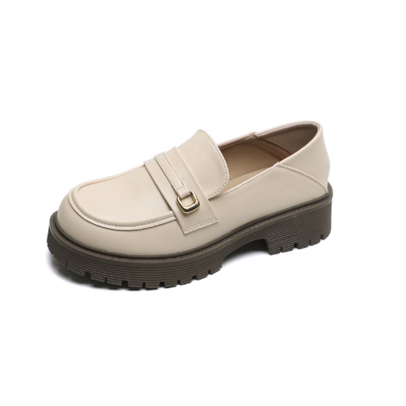 Mocassins en cuir à plateforme pour femmes