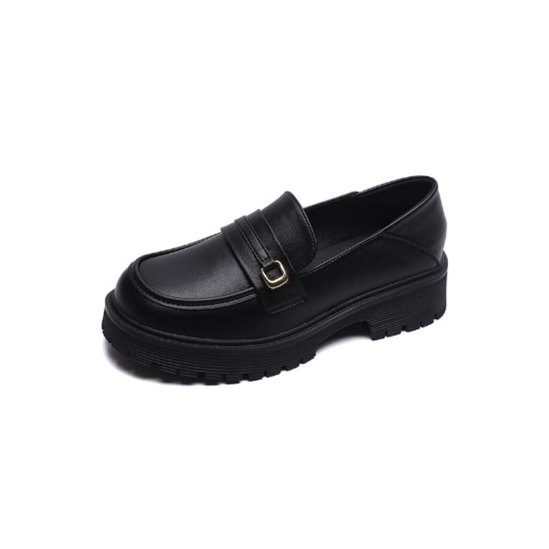 Mocassins en cuir à plateforme pour femmes