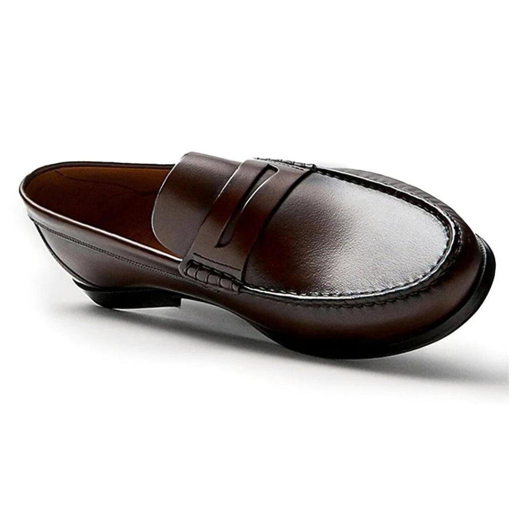Mocassins décontractés marron ou noir en cuir véritable pour homme