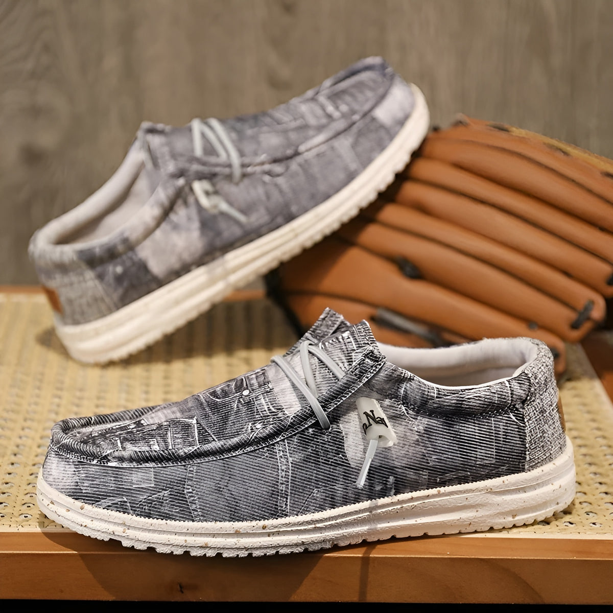Mocassins pour homme motif effet jeans