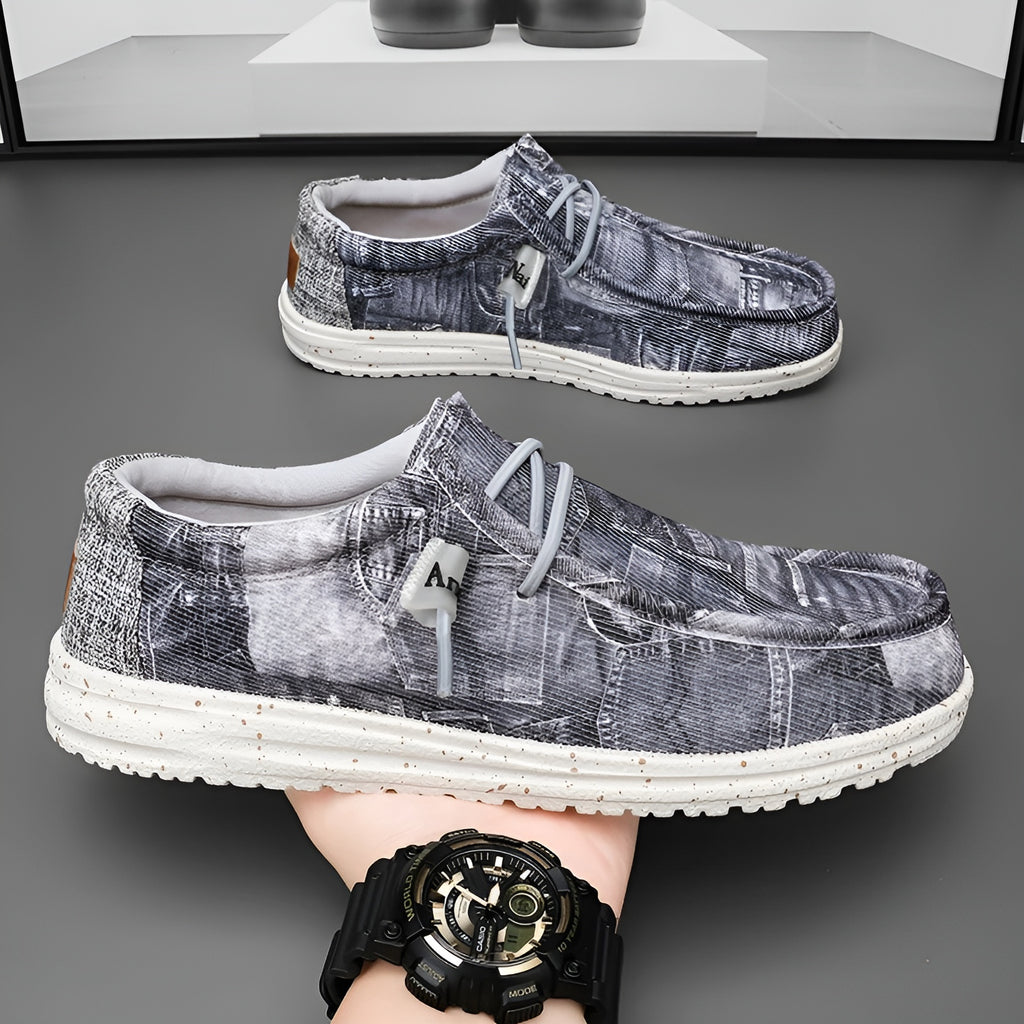 Mocassins pour homme motif effet jeans