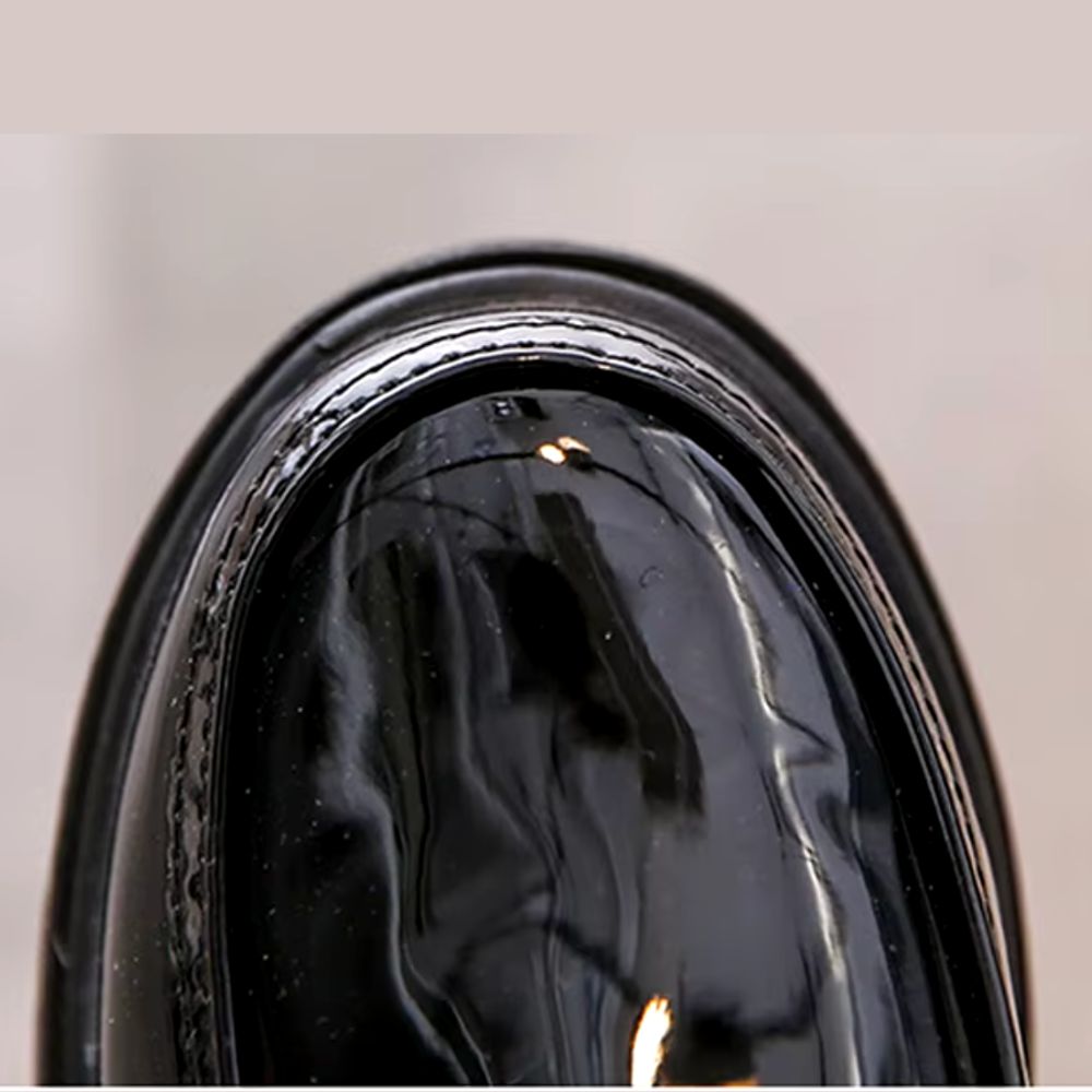 Mocassins fermés vernis à lacets pour garçon