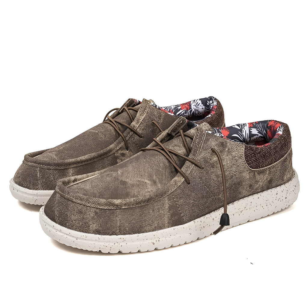 Mocassins avec doublure florale pour homme