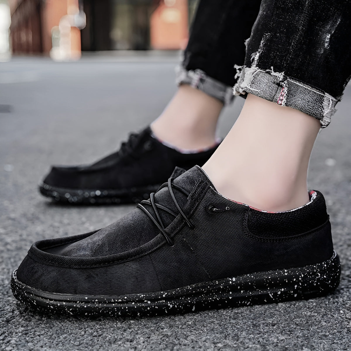 Mocassins avec doublure florale pour homme