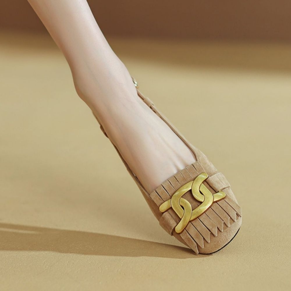 Mocassins à frange style rétro pour femmes