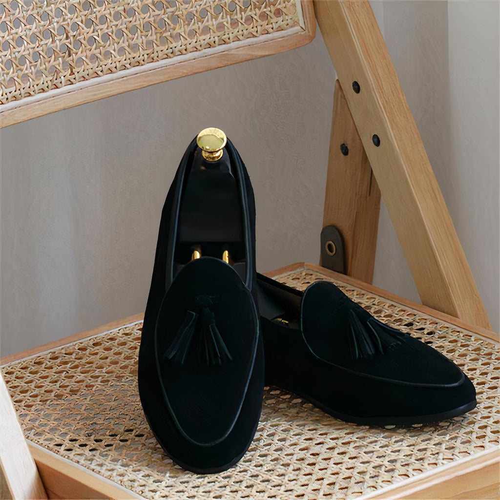 Mocassins à glands en daim véritable pour homme
