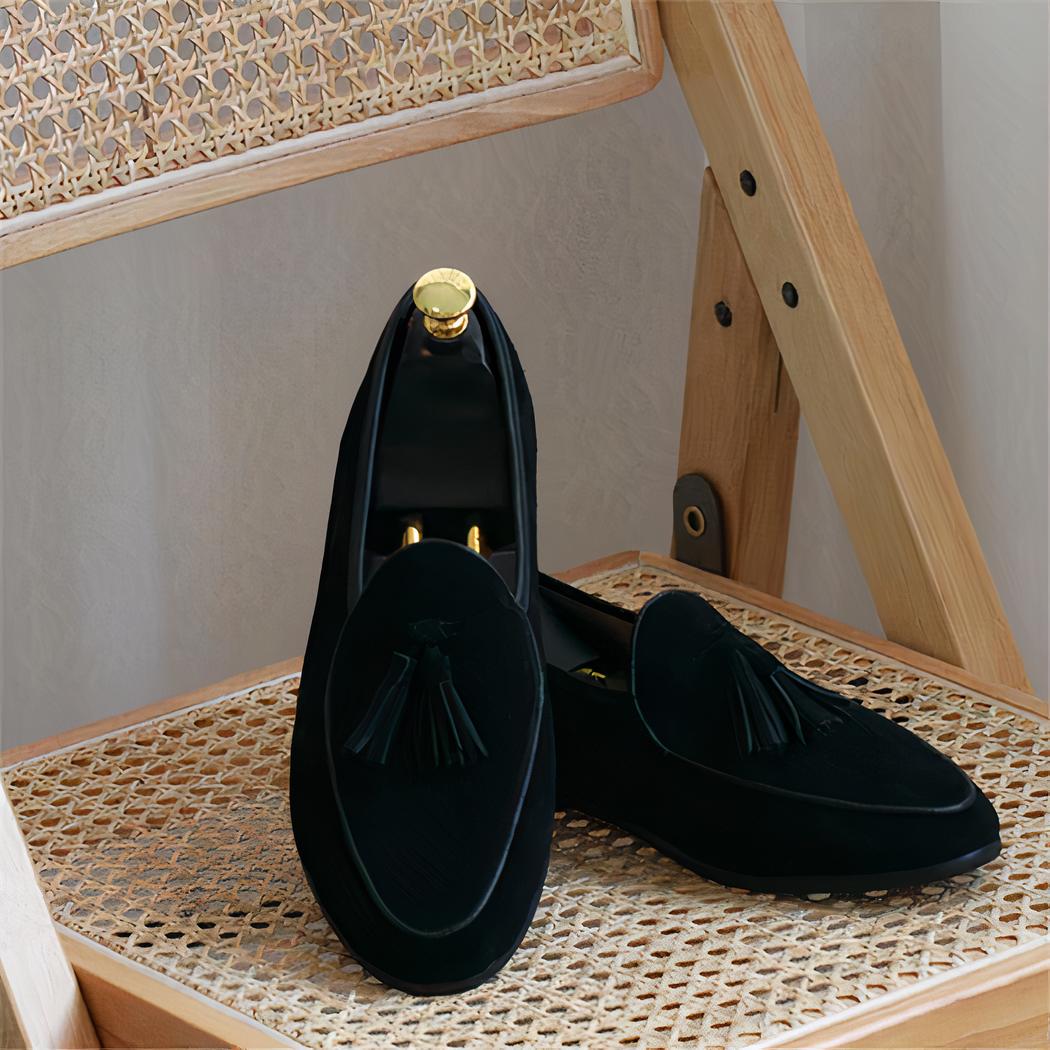 Mocassins à glands en daim véritable pour homme