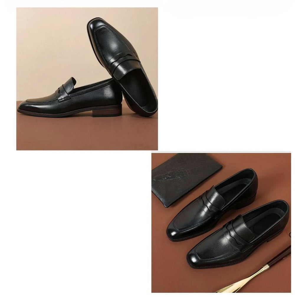 Mocassins habillés en cuir véritable pour homme