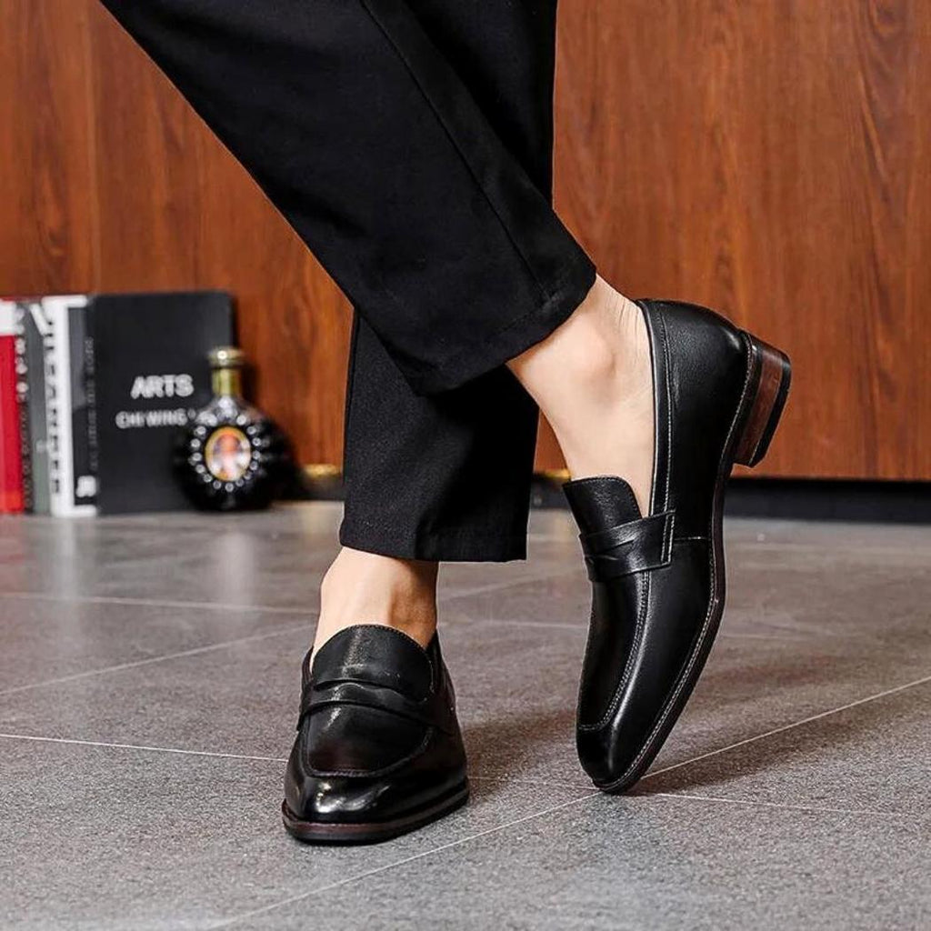 Mocassins habillés en cuir véritable pour homme