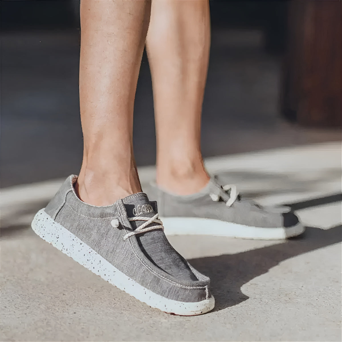 Mocassins pour homme en denim