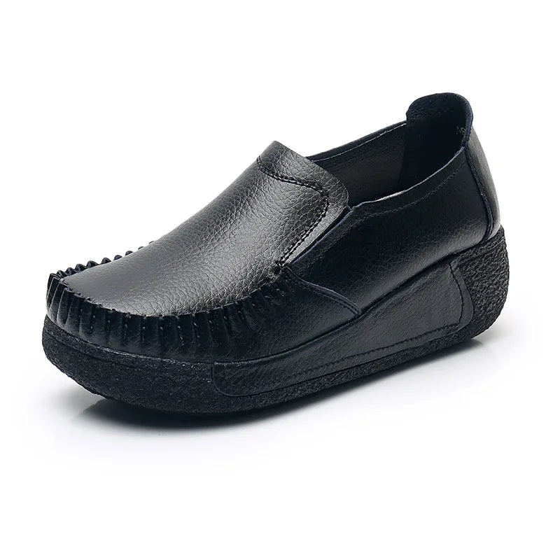 Mocassins orthopédiques à semelle noire pour femmes