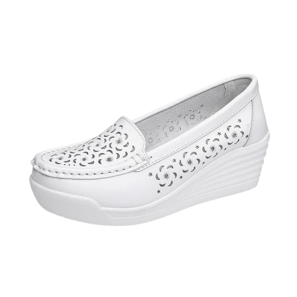 Mocassins respirants à semelles compensées