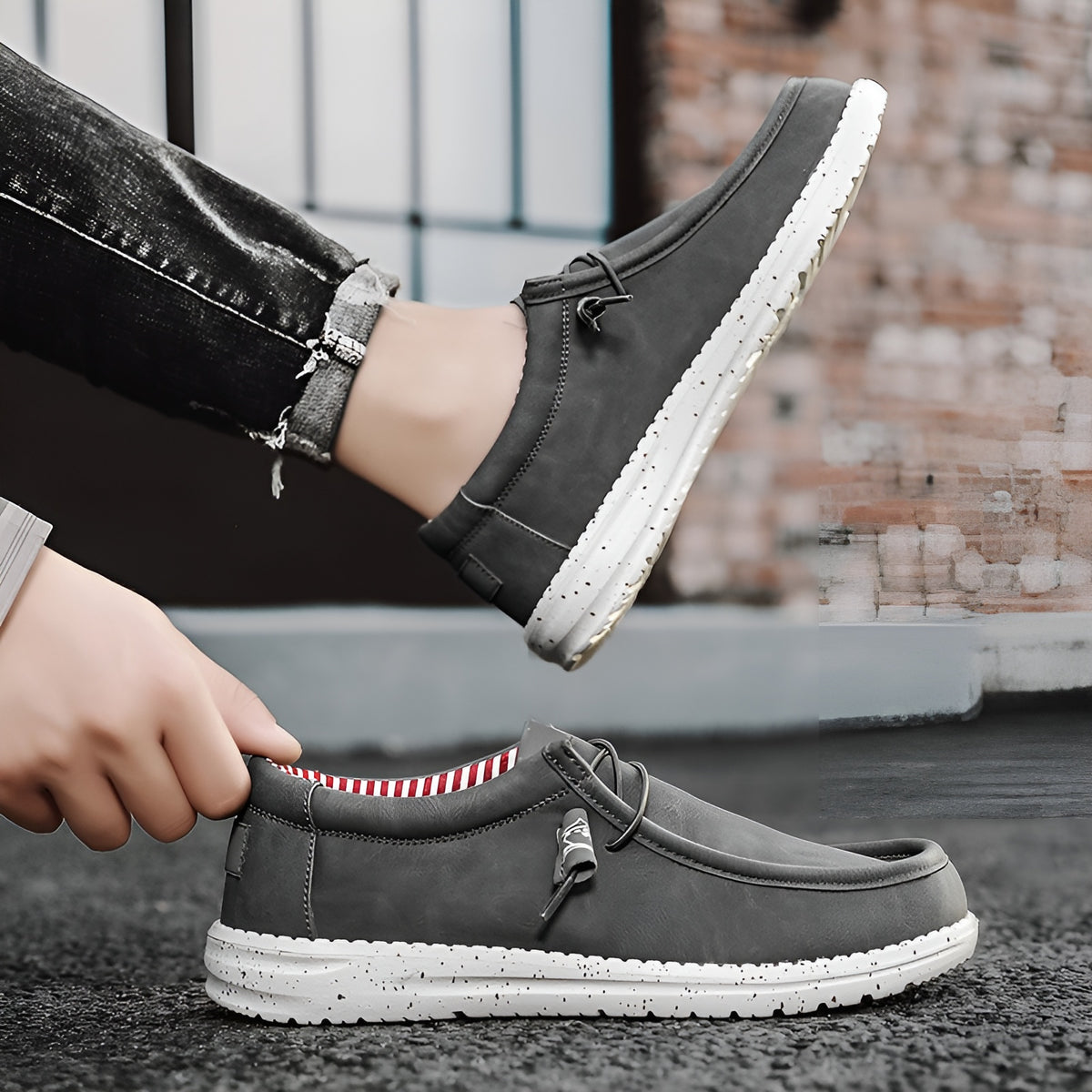 Mocassins américains en similicuir pour homme