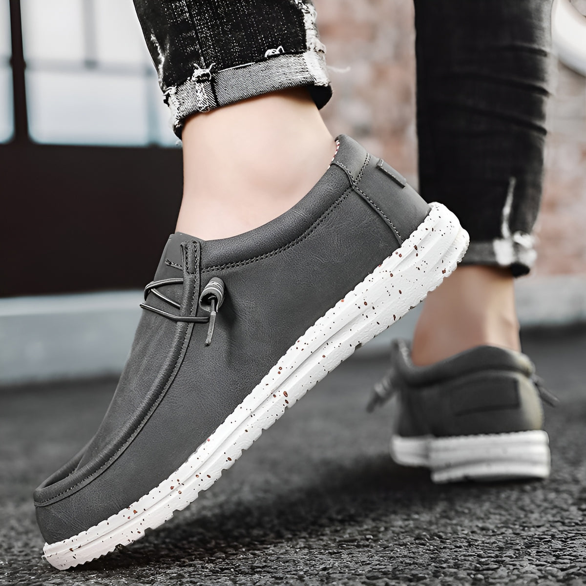 Mocassins américains en similicuir pour homme