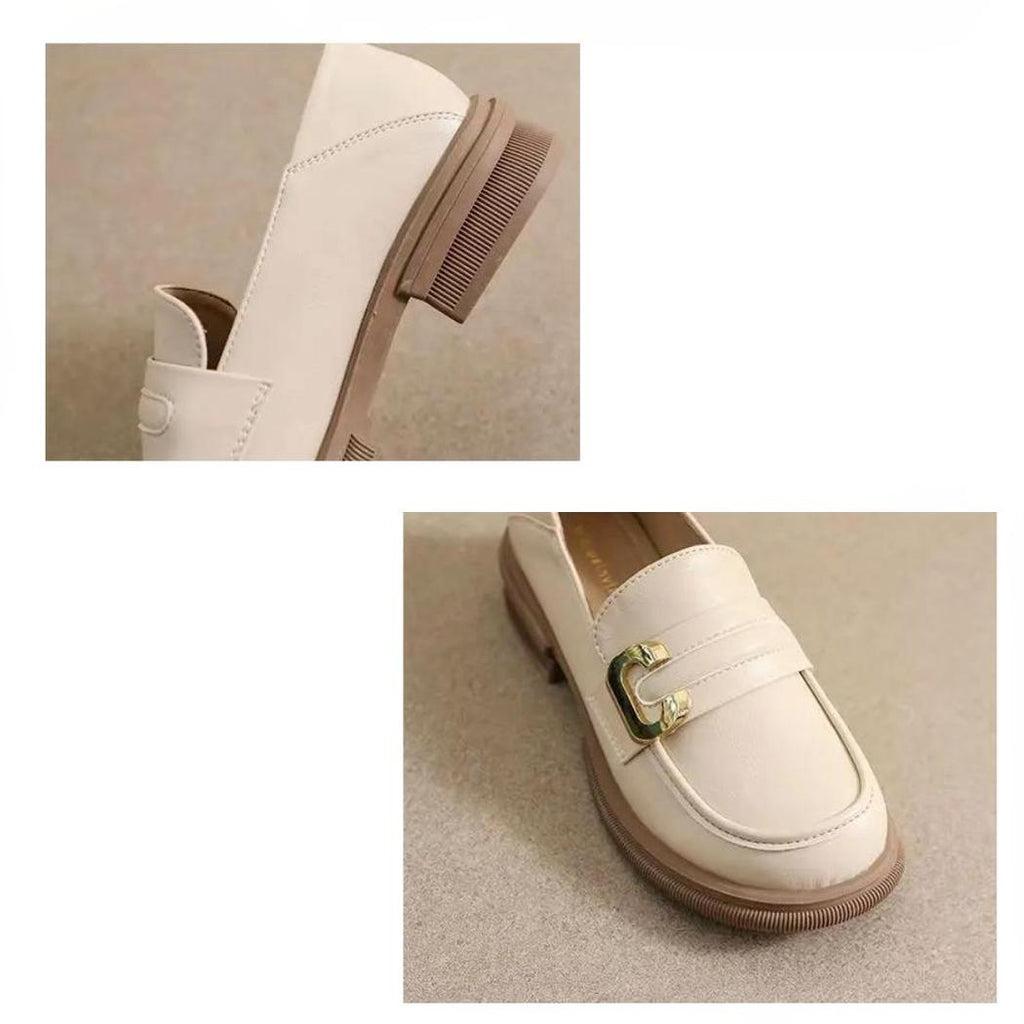Mocassins souples et élégants en cuir véritable pour femme