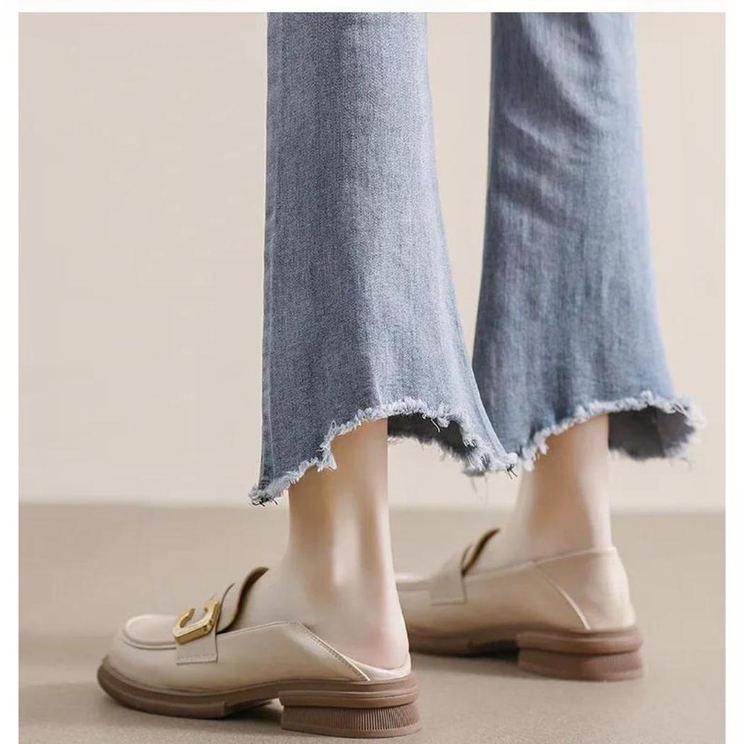 Mocassins souples et élégants en cuir véritable pour femme