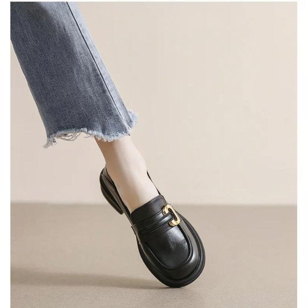 Mocassins souples et élégants en cuir véritable pour femme