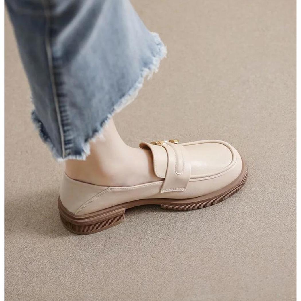 Mocassins souples et élégants en cuir véritable pour femme