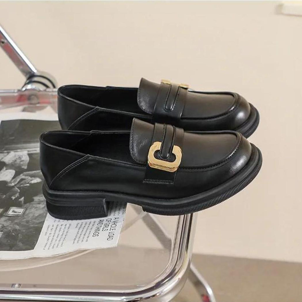 Mocassins souples et élégants en cuir véritable pour femme