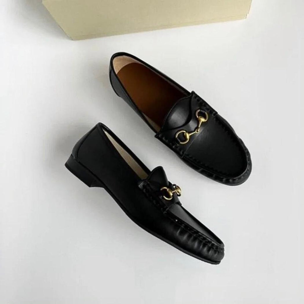 Mocassins souples en cuir véritable pour femme