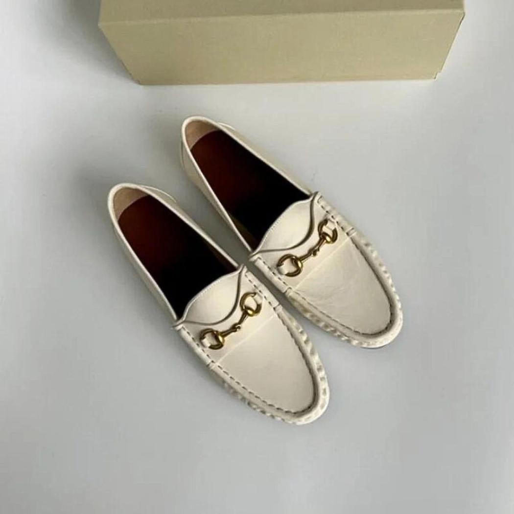 Mocassins souples en cuir véritable pour femme