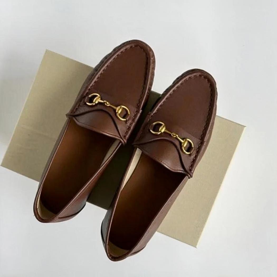 Mocassins souples en cuir véritable pour femme