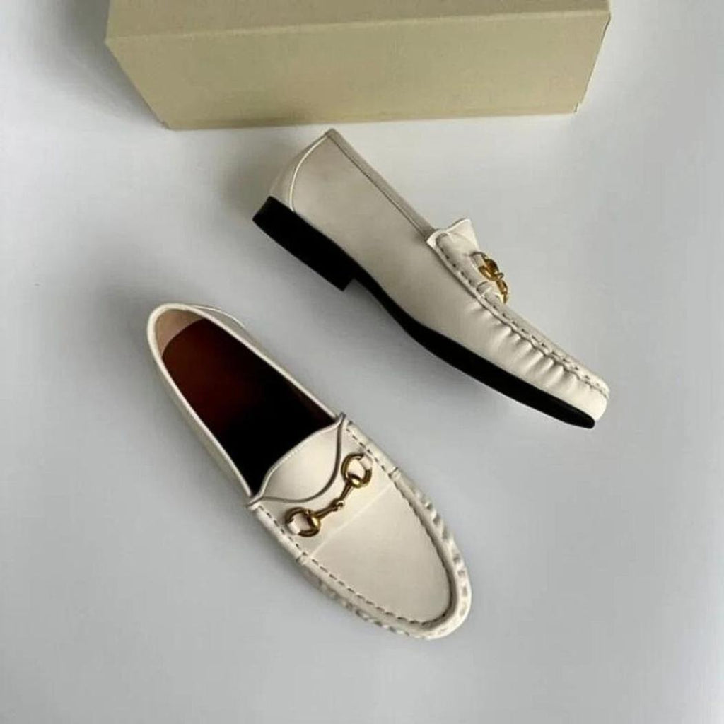 Mocassins souples en cuir véritable pour femme