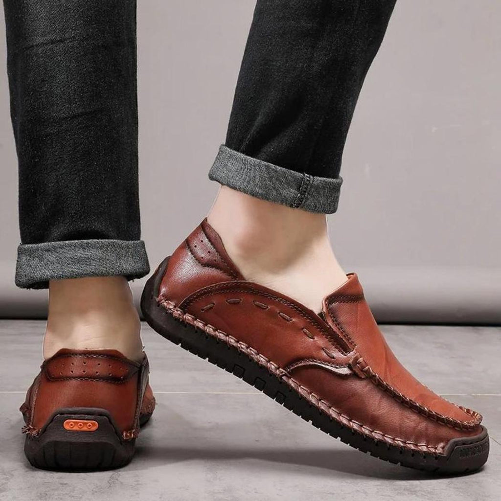 Mocassins souples en cuir synthétique pour homme