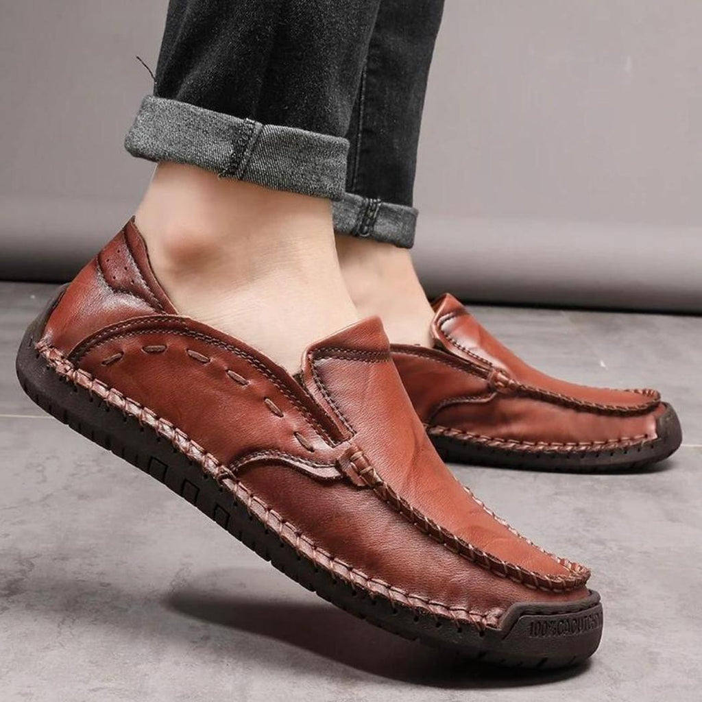 Mocassins souples en cuir synthétique pour homme