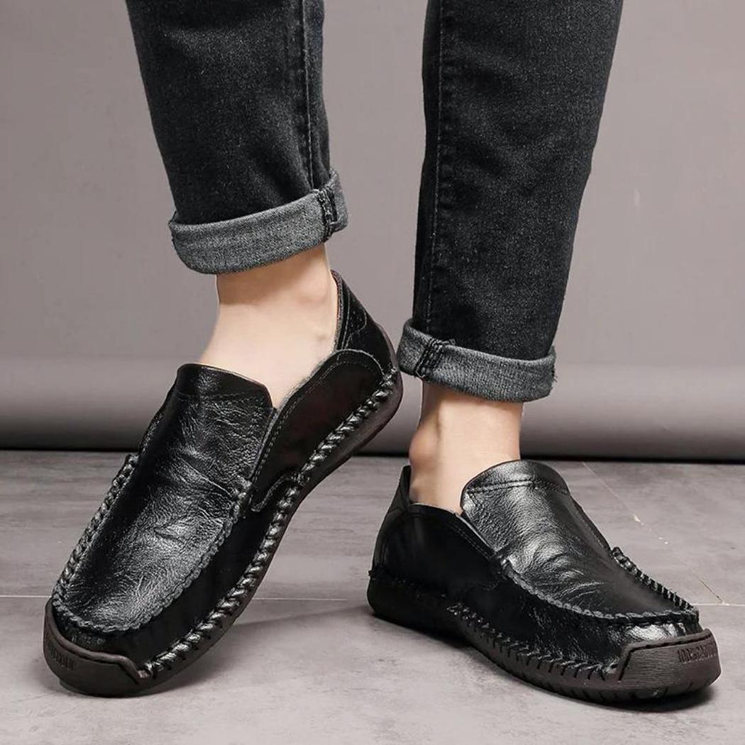 Mocassins souples en cuir synthétique pour homme