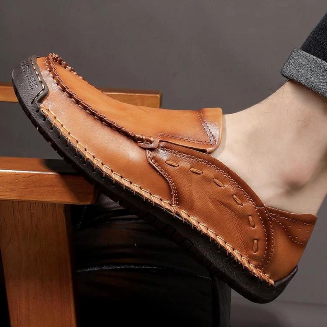 Mocassins souples en cuir synthétique pour homme