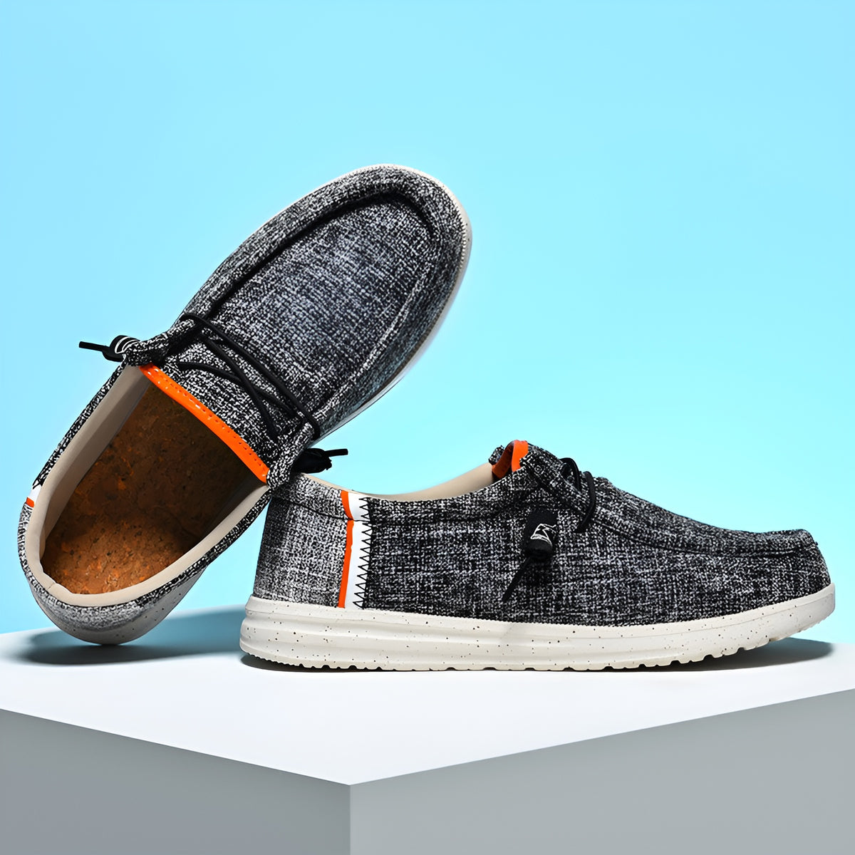 Mocassins en toile pour homme