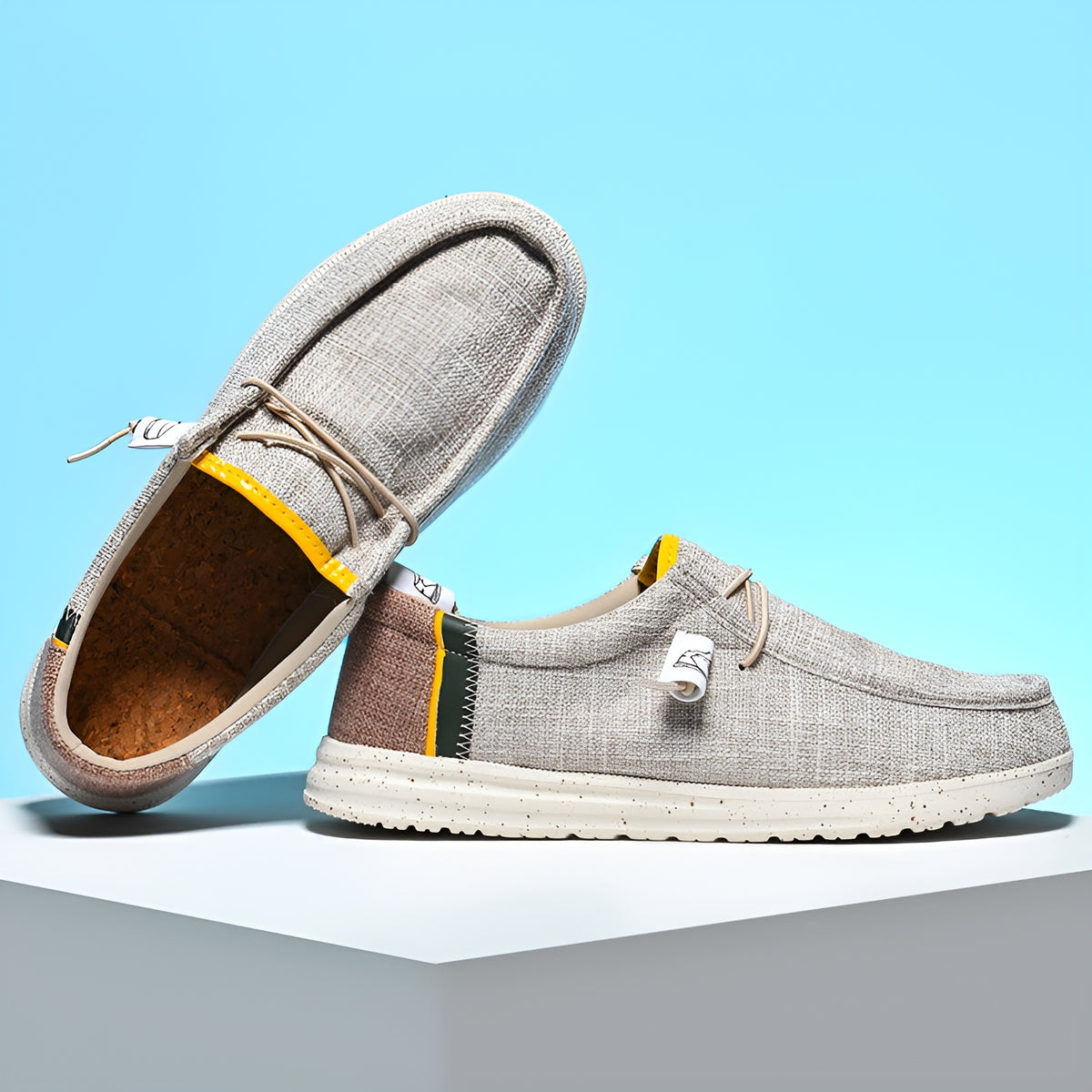 Mocassins en toile pour homme
