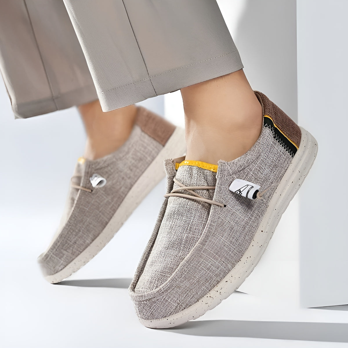 Mocassins en toile pour homme